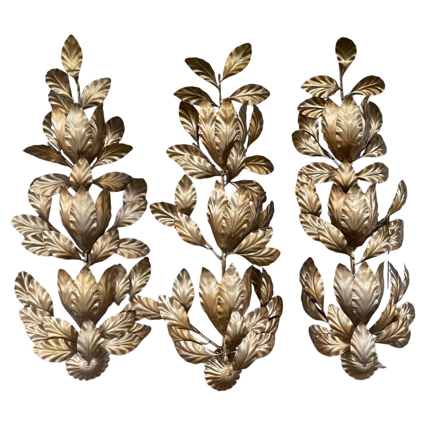 Hollywood Regency style Florentine wall lights For Sale