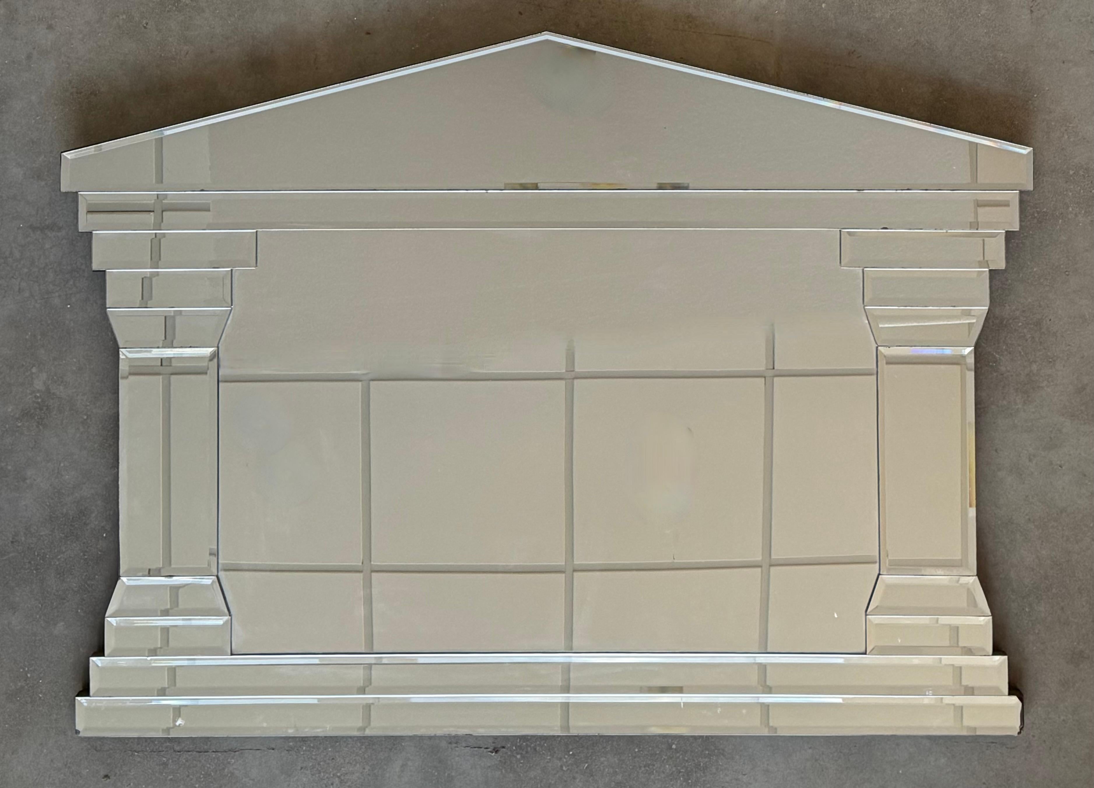 Spanish Hollywood Regency Style Full-Length Rectangular Beveled Mirror For Sale