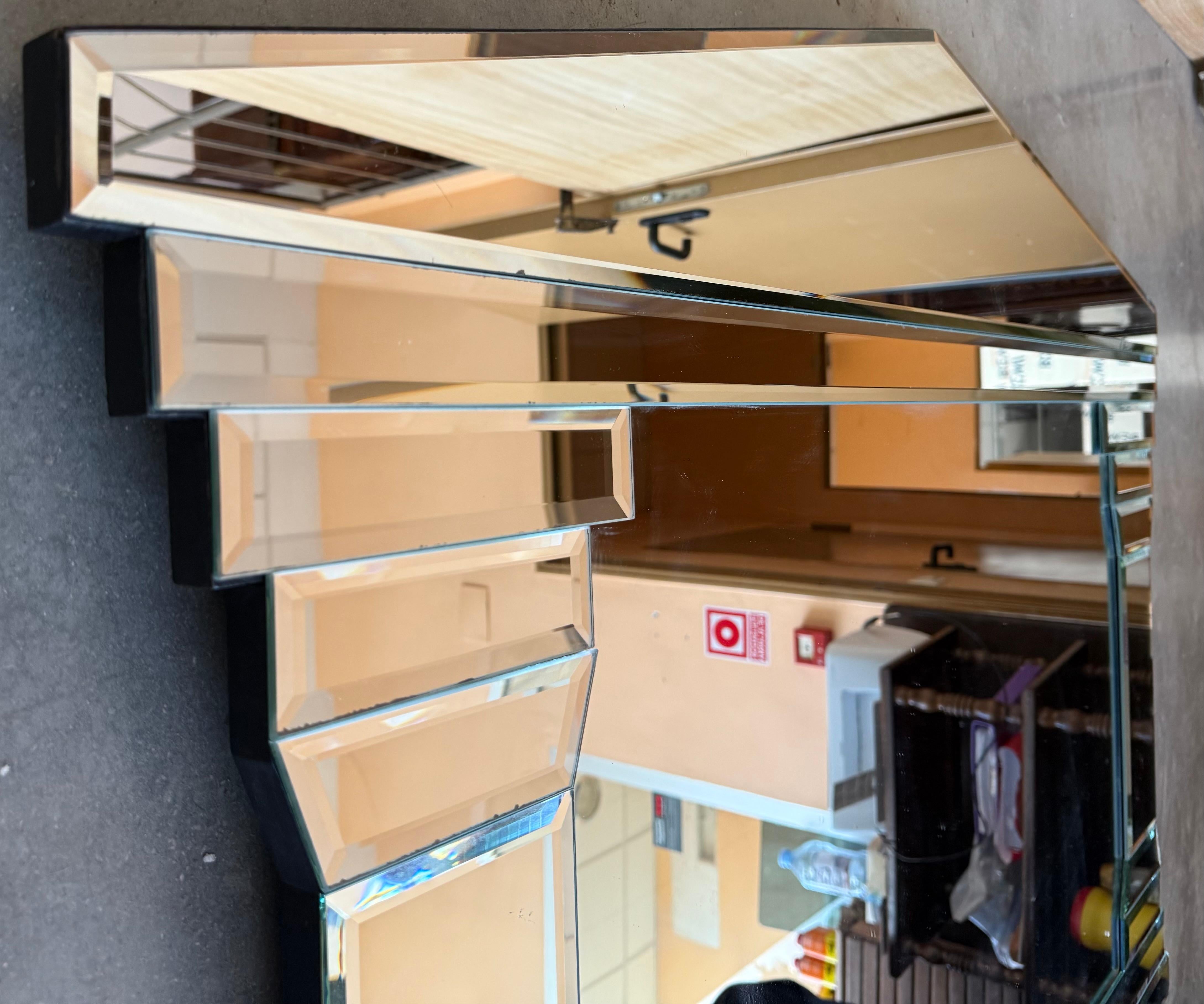 20th Century Hollywood Regency Style Full-Length Rectangular Beveled Mirror For Sale