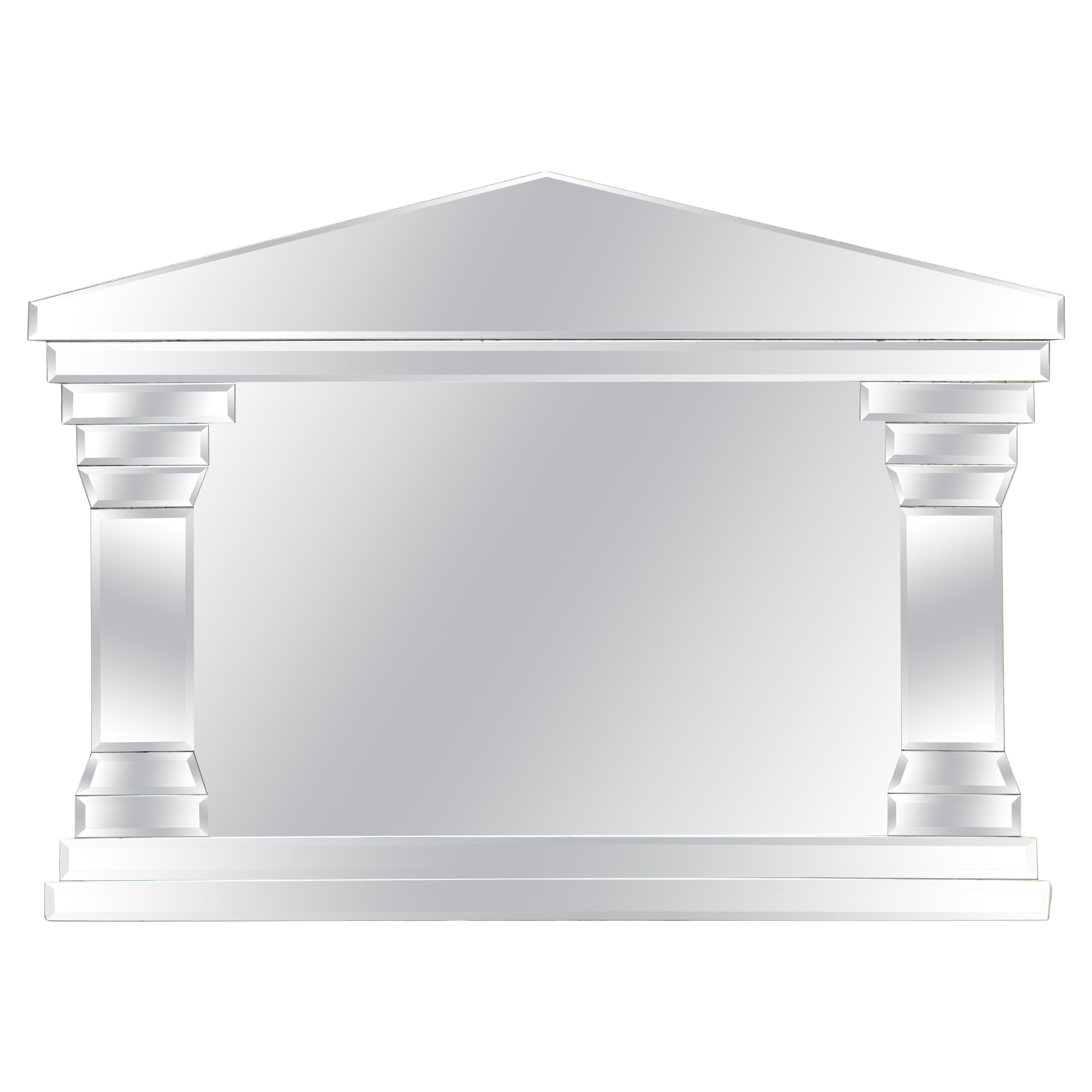 Hollywood Regency Style Full-Length Rectangular Beveled Mirror For Sale