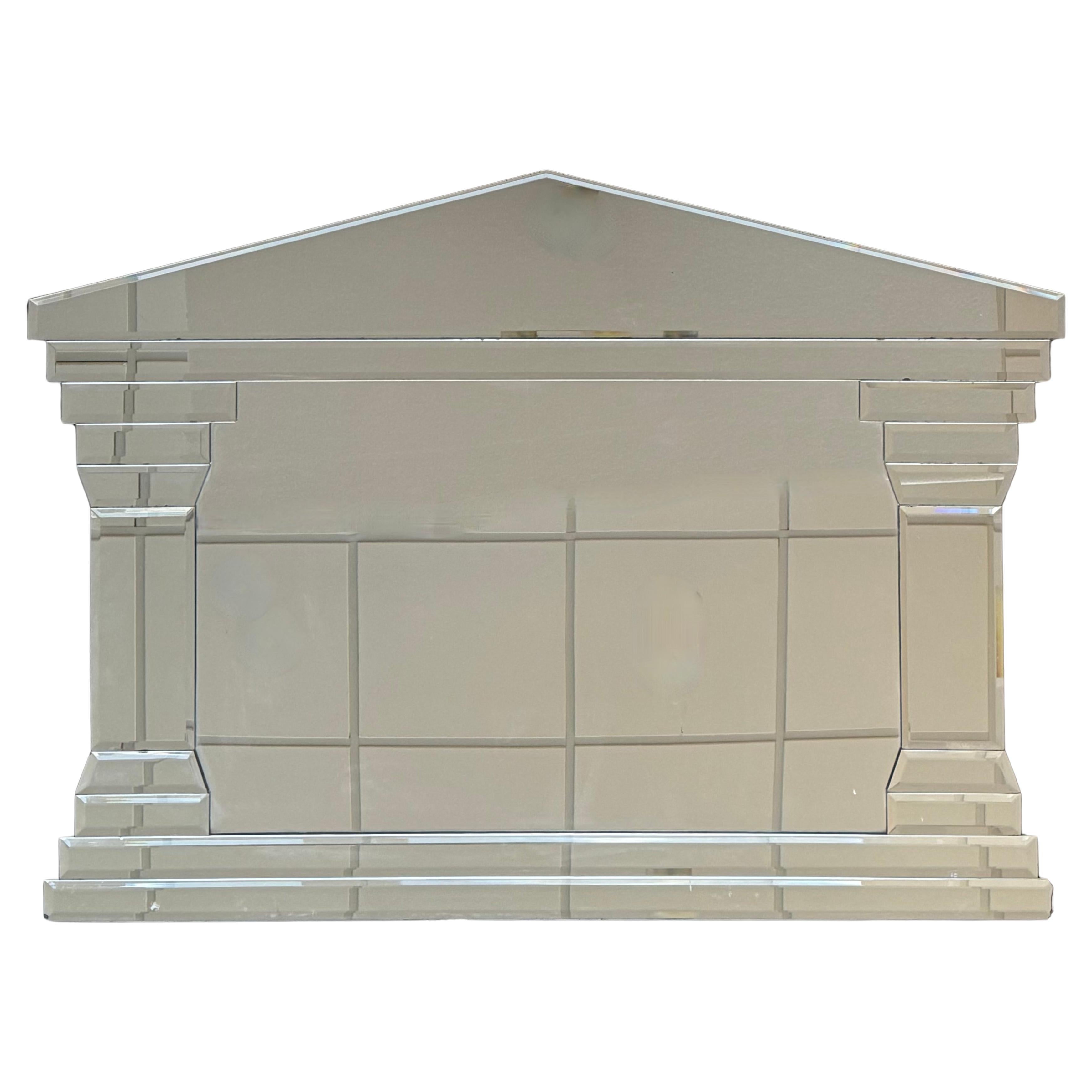 Hollywood Regency Style Full-Length Rectangular Beveled Mirror For Sale