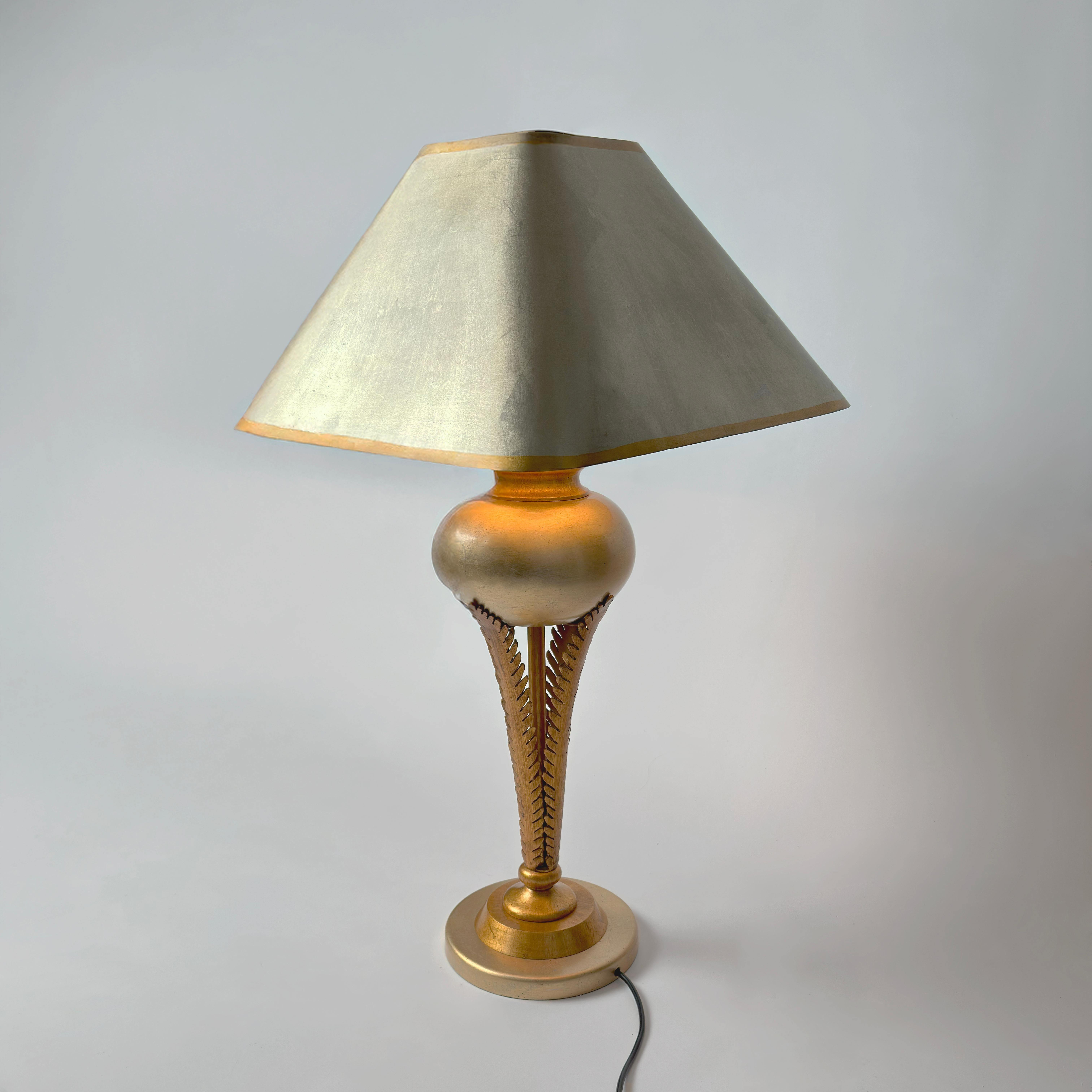 Hollywood Regency Style Gilded Palm Tree Lamp by Lam Lee, Leeazanne  c.1980s For Sale 2