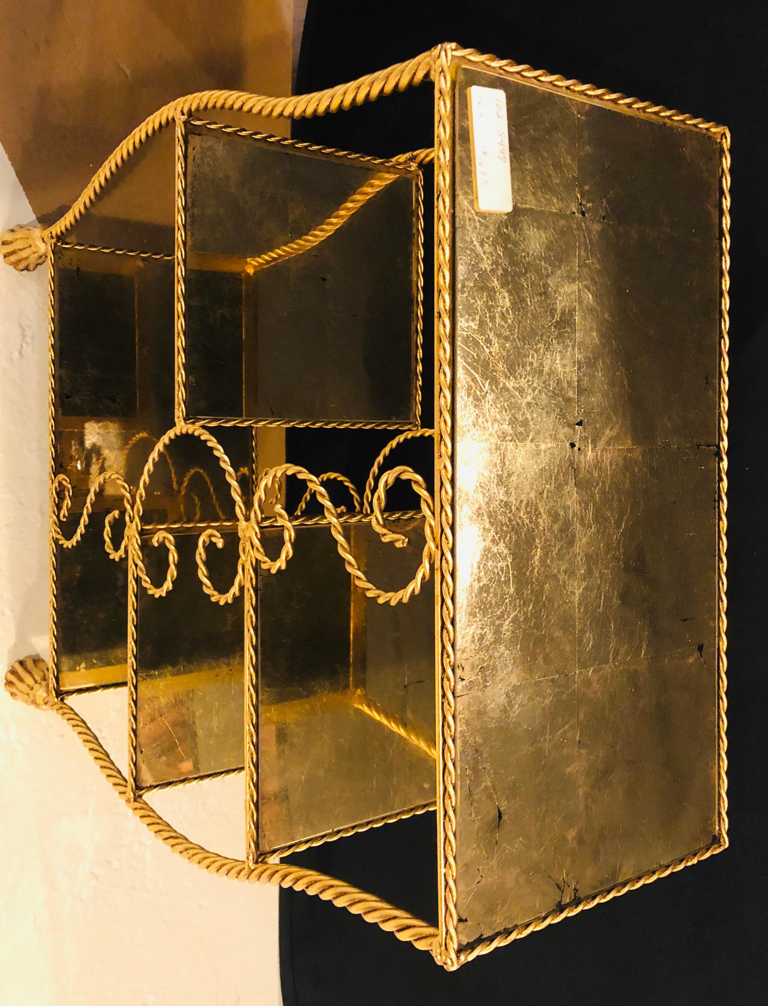 Hollywood Regency Style Gilt Brass Étagère by Jansen 1