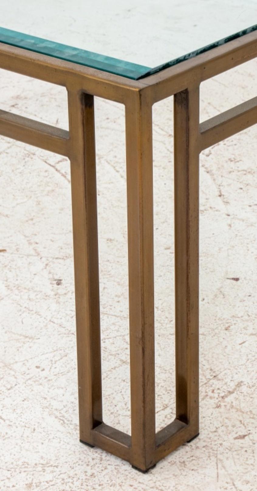 Hollywood Regency Style Gilt Metal Low Table 1