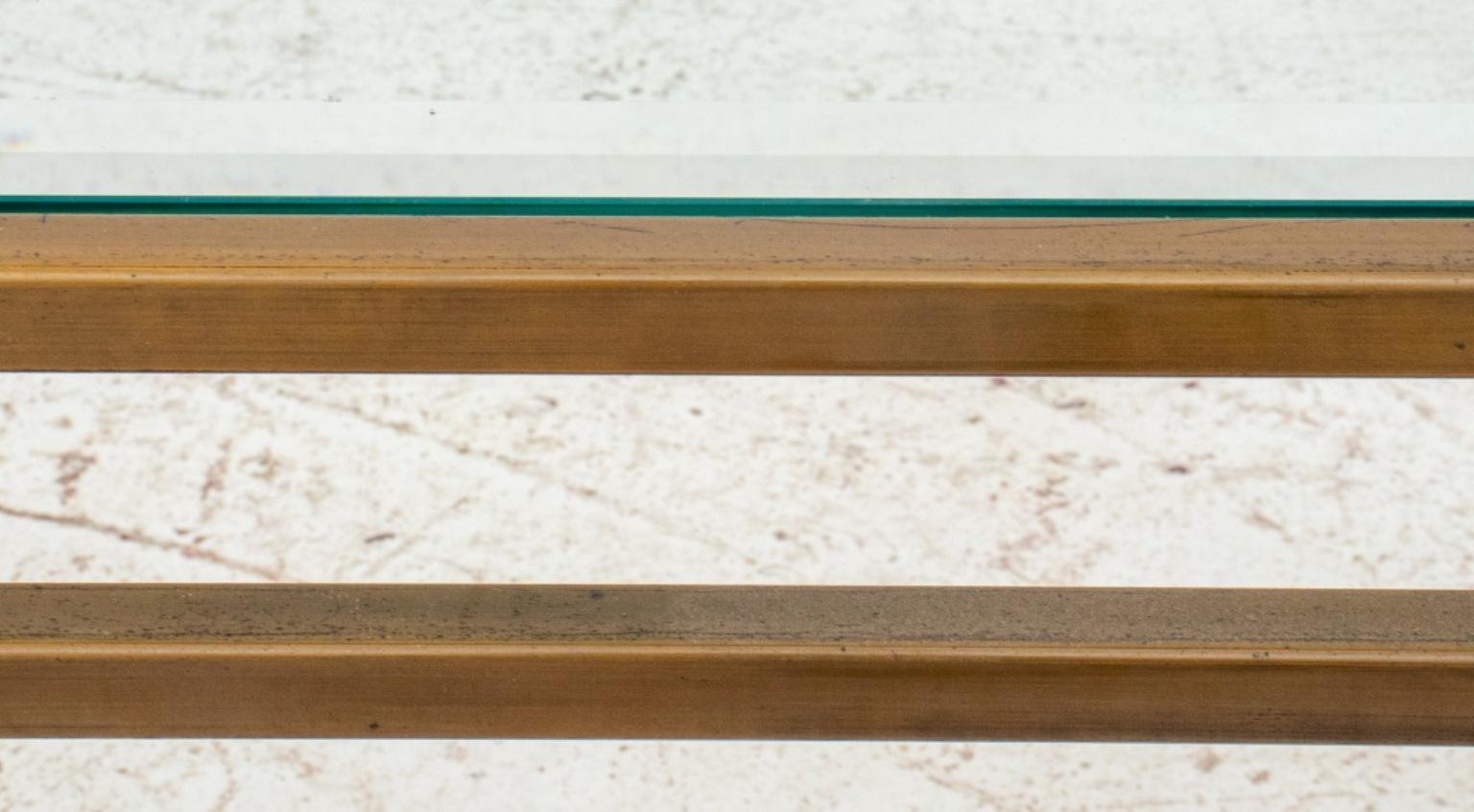 Hollywood Regency Style Gilt Metal Low Table 3