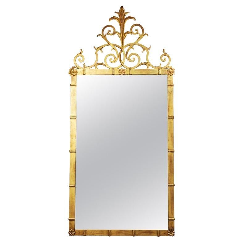 Hollywood Regency Style Gilt Metal Mirror