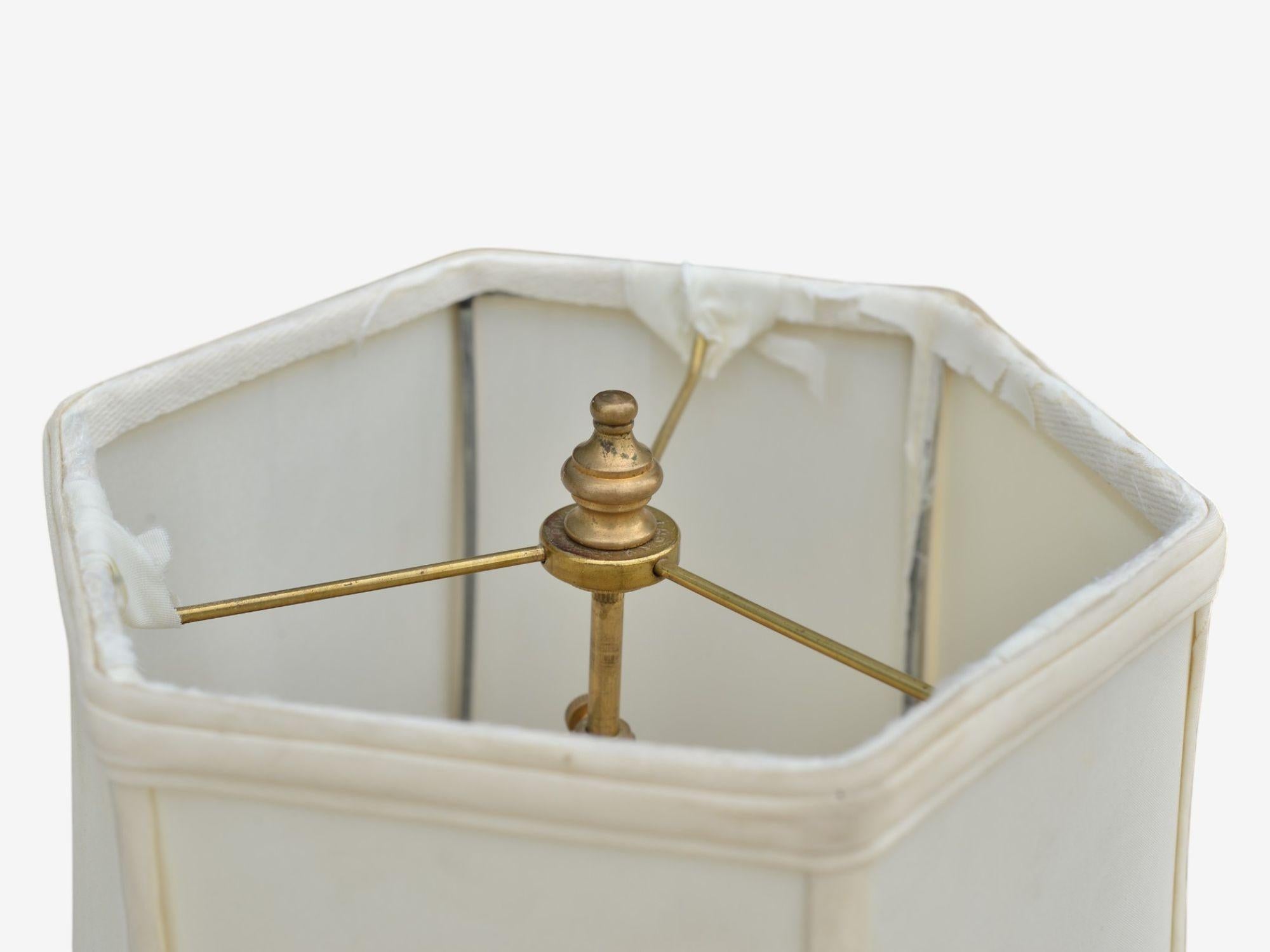 Hollywood Regency Style, Gilt Metal, Rock Crystal, Table Lamps, France, 1940s en vente 2