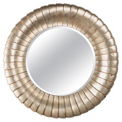 Hollywood Regency Style Gilt Scalloped Wall Mirror