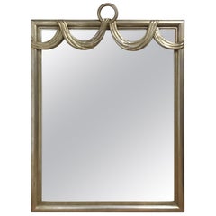 Retro Hollywood Regency Style Giltwood Swag Mirror