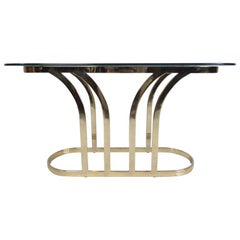 Consola con tapa de cristal estilo Hollywood Regency