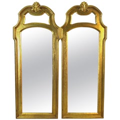 Hollywood Regency Style Gold Framed Drexel Mirrors, Pair