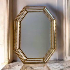 Hollywood Regency Style Italian Giltwood Wall Mirror By LaBarge