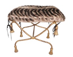 Hollywood Regency Style Li Puma Gilt Bench Firenza c. 1950's