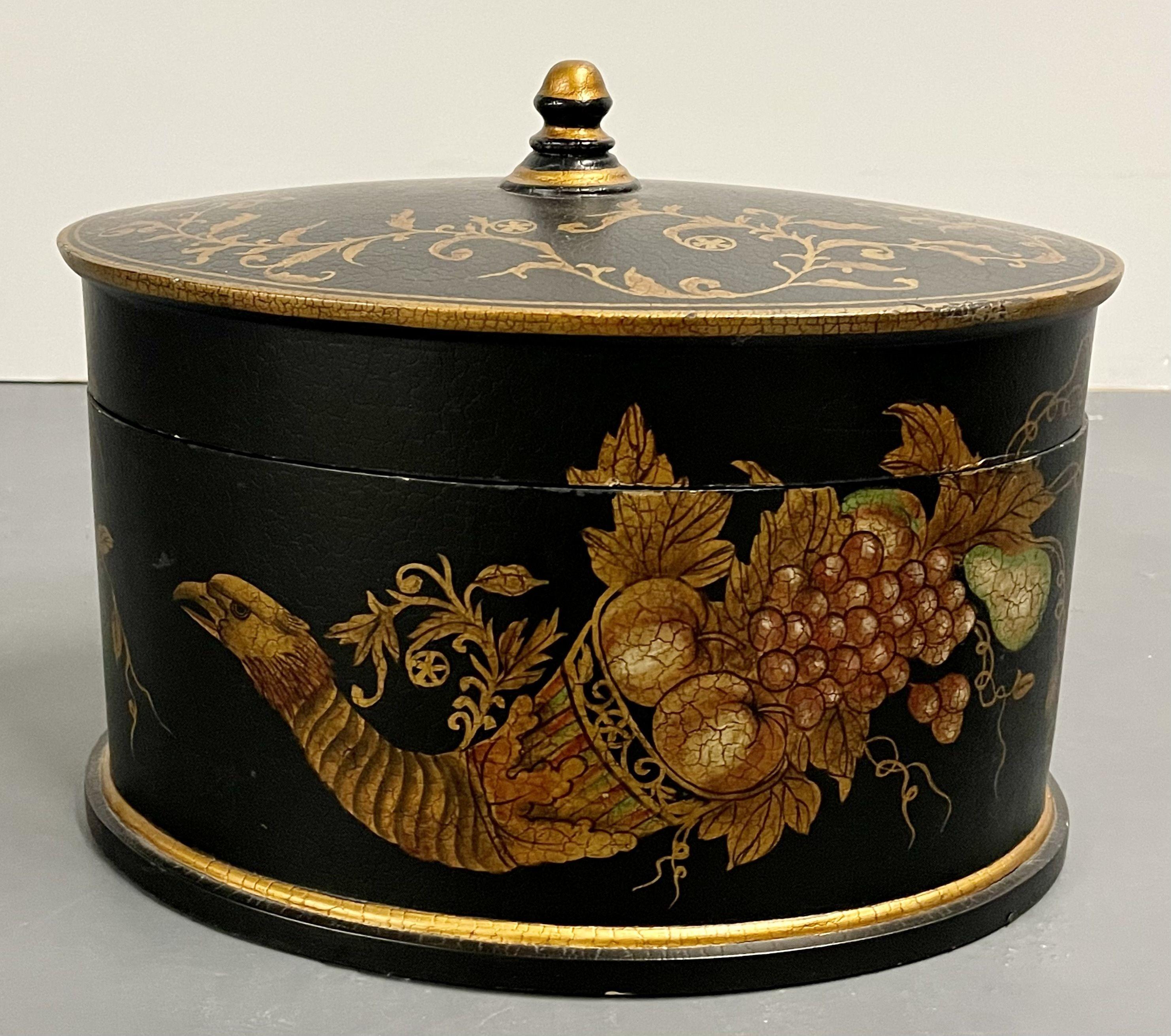 Wood Hollywood Regency Style Lidded Casket Box on Stand