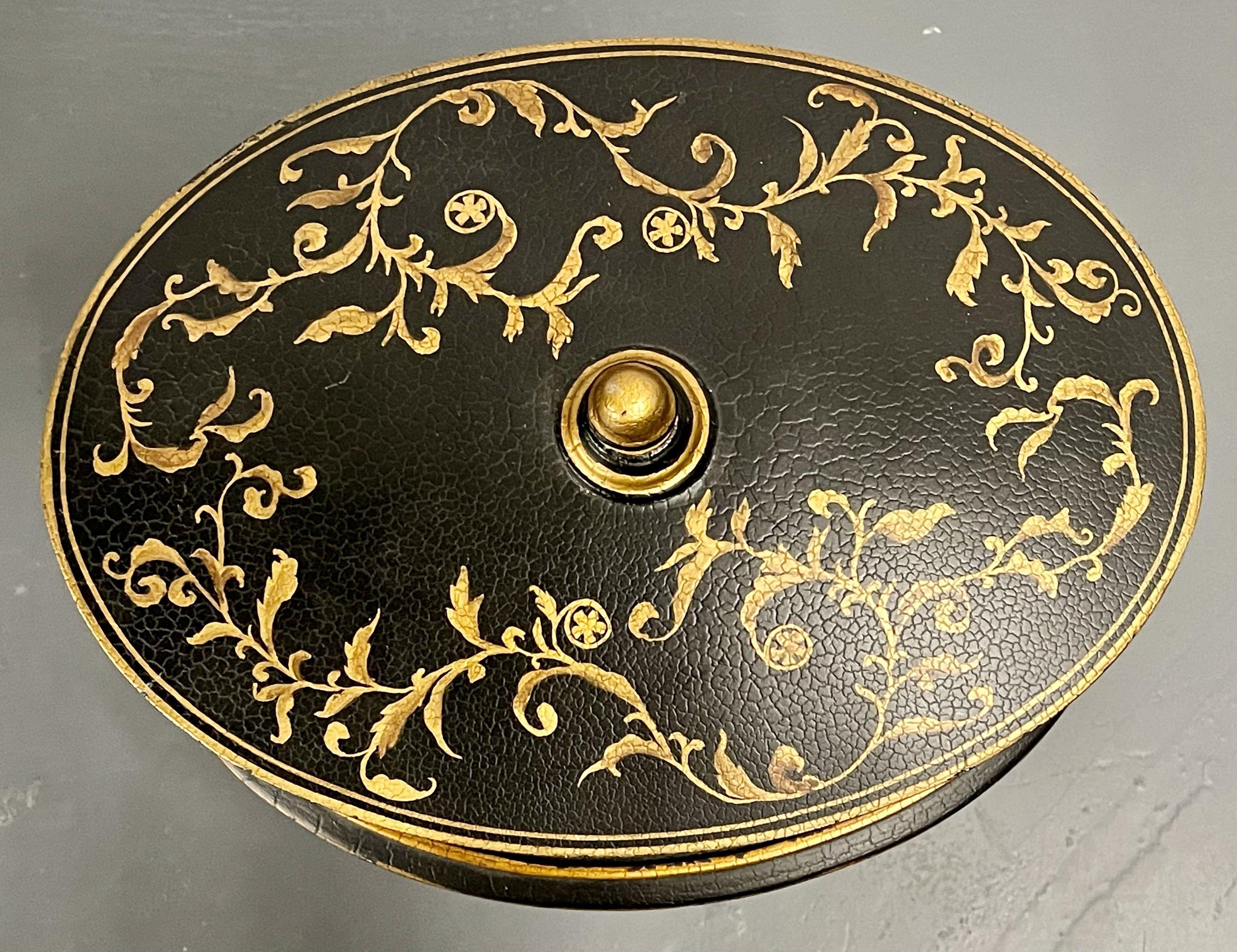 Hollywood Regency Style Lidded Casket Box on Stand 1