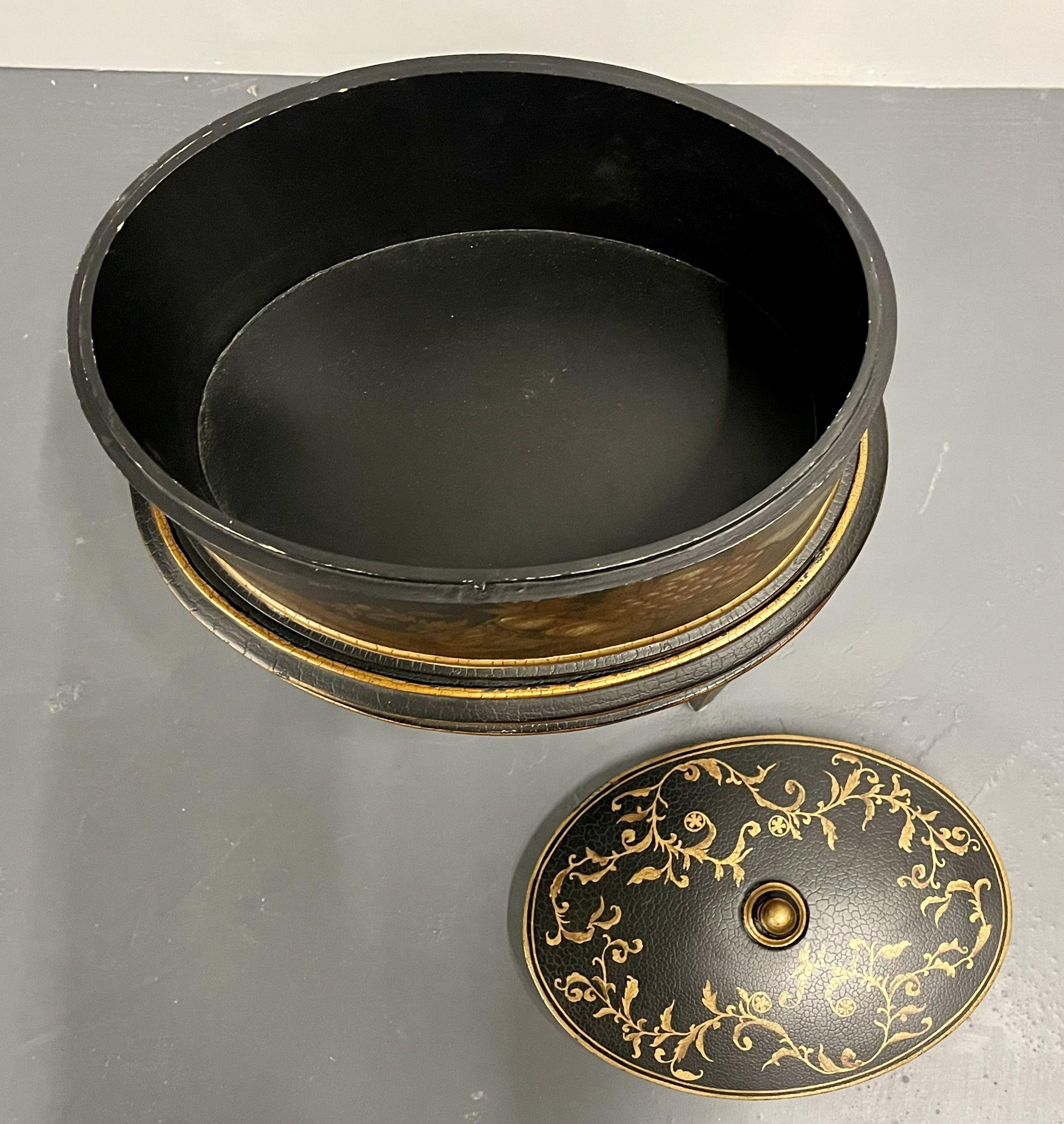 Hollywood Regency Style Lidded Casket Box on Stand 3