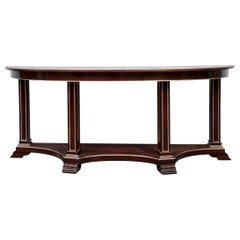 Hollywood Regency Style Mahogany Console Table