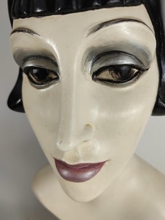 Hollywood Regency Siegel of Paris Style Mannequin Head of a Art Deco Woman