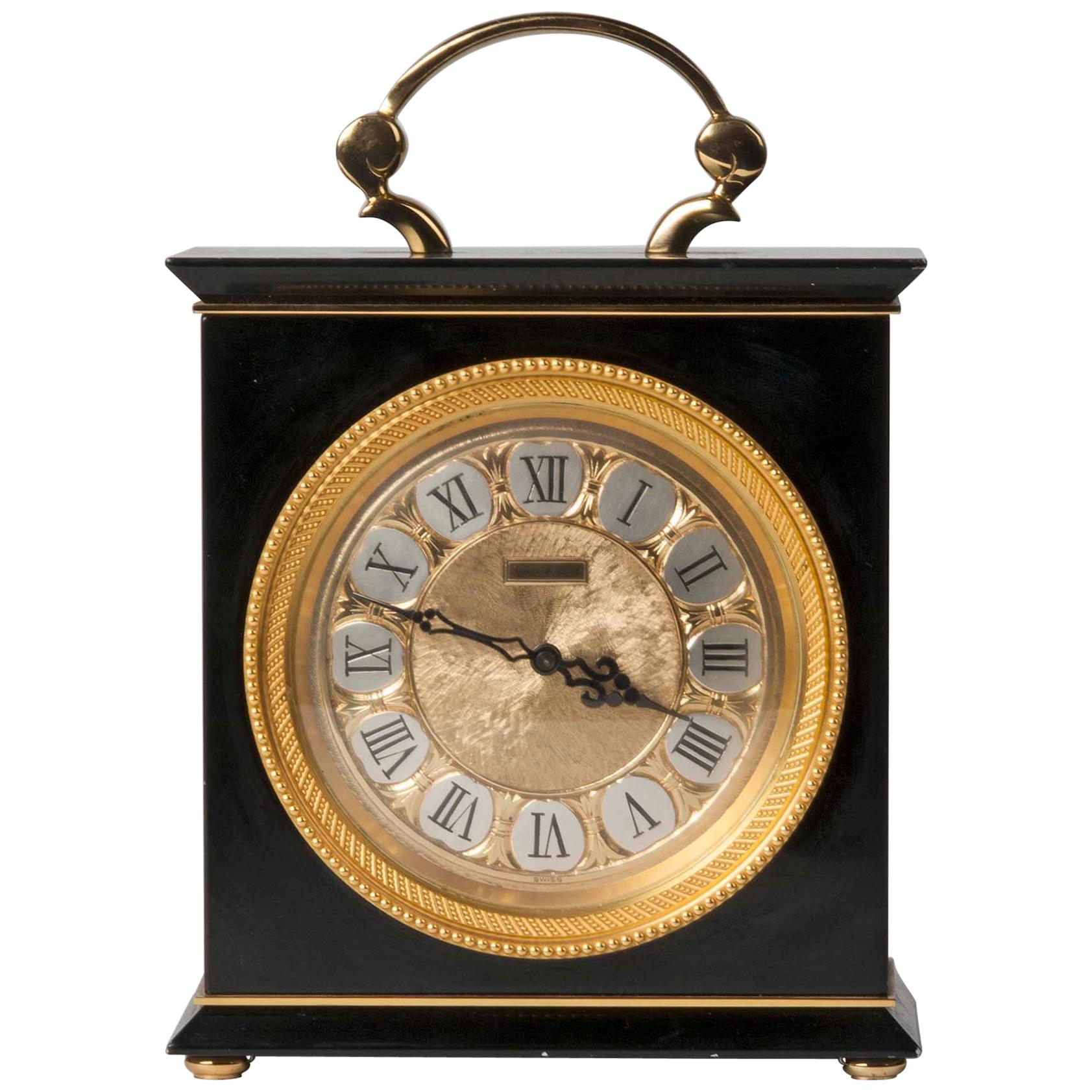 Hollywood Regency Style Mantel Clock by Jaeger LeCoultre