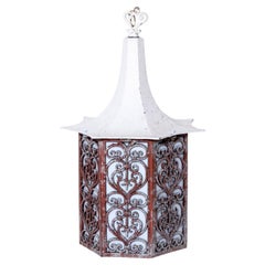 Hollywood Regency Style Metal Octagonal Lantern