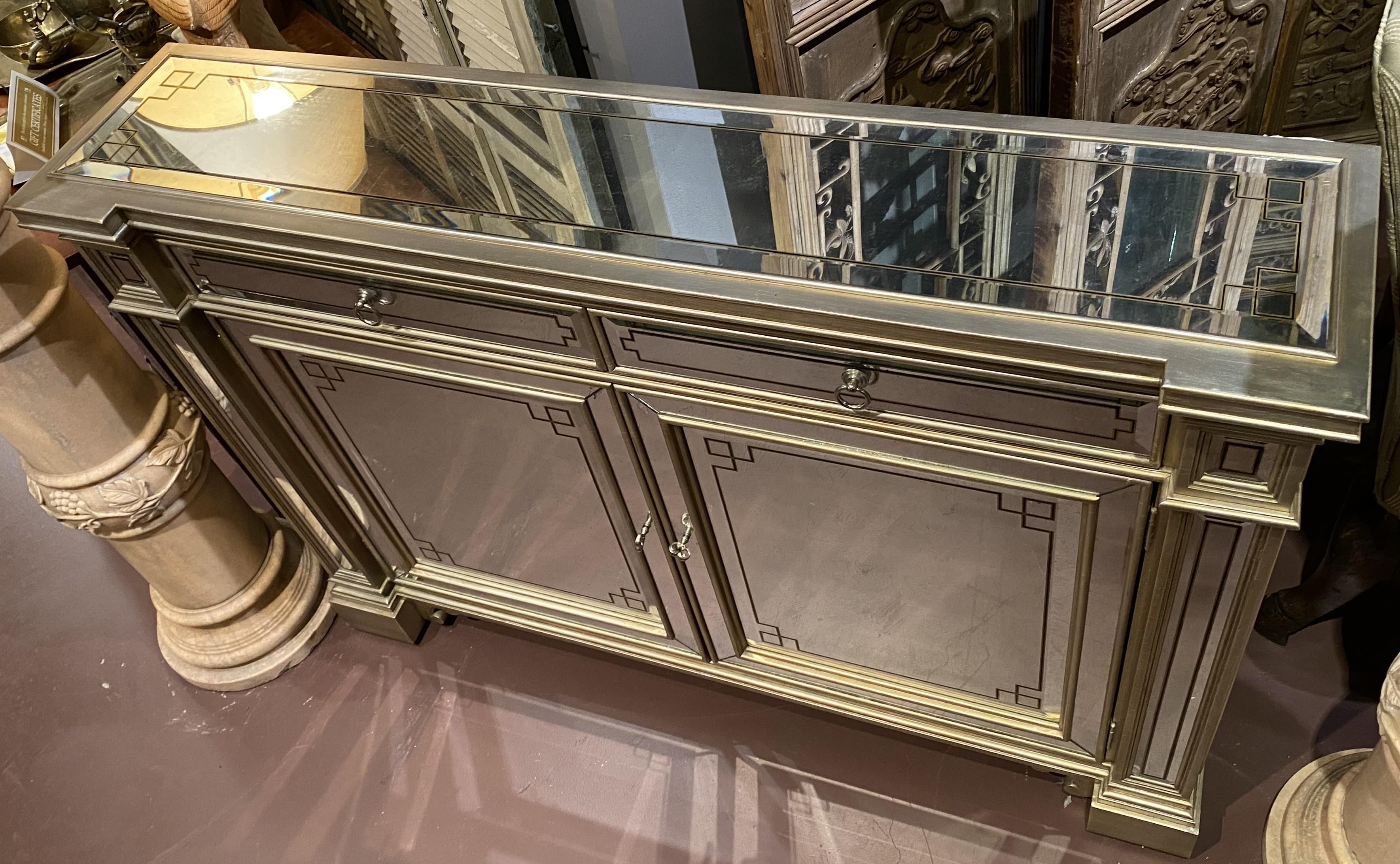Dipinto Armadio o console a specchio in stile Hollywood Regency in vendita