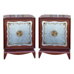 Hollywood Regency Style Mirrored Cabinets Att. Grosfeld House
