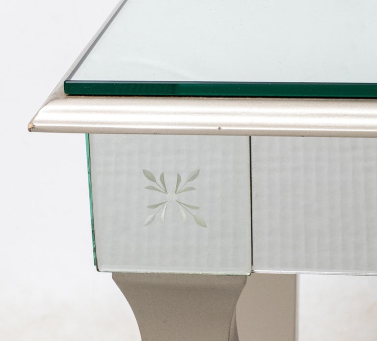 Hollywood Regency Style Mirrored End Tables, Pair For Sale at 1stDibs