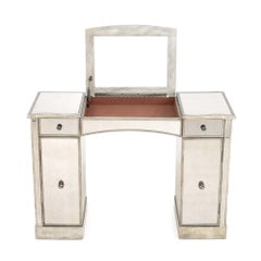 Hollywood Regency Style Mirrored Vanity Table