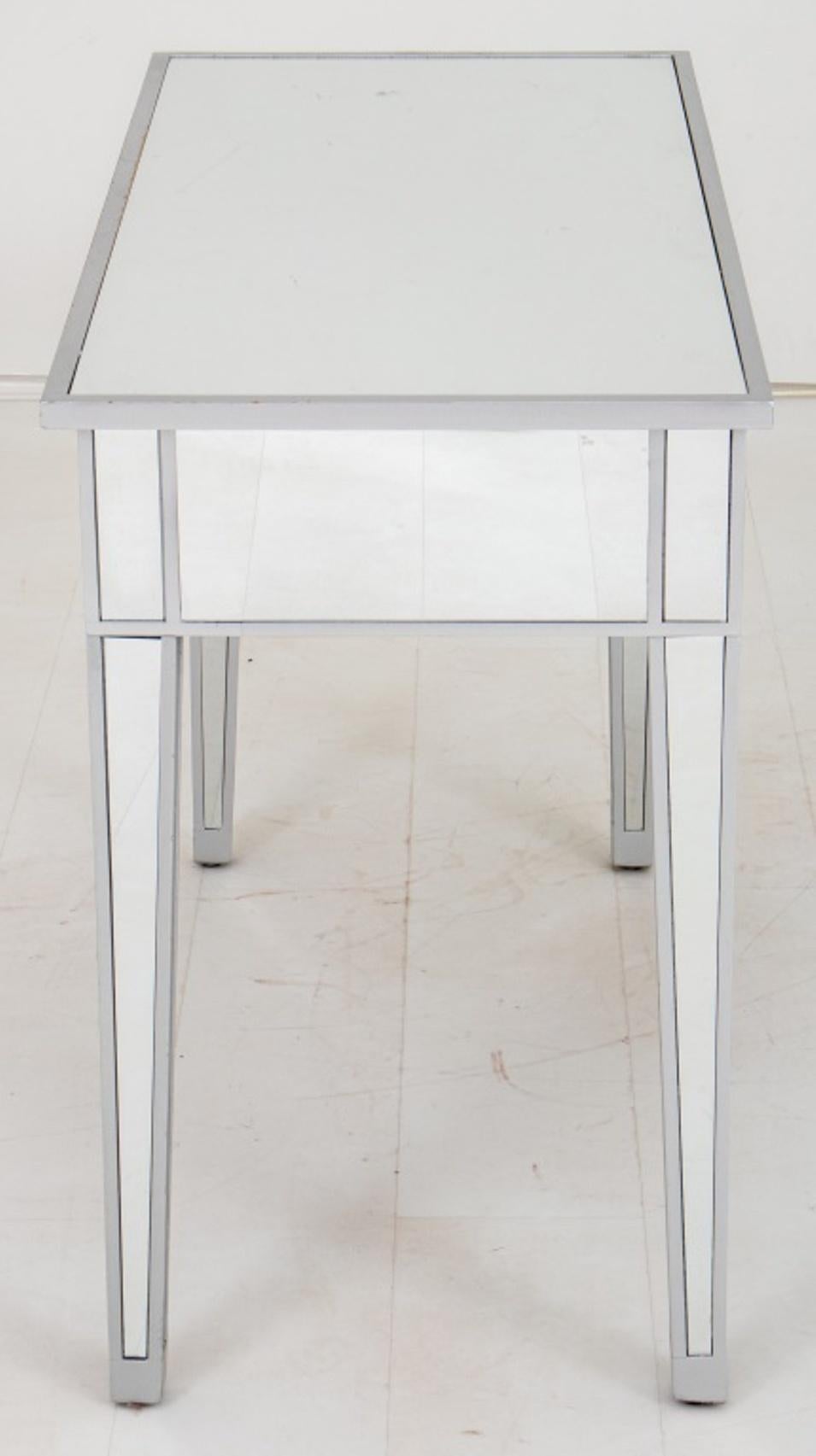 Hollywood Regency Style Mirrored Vanity Table For Sale 2