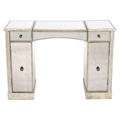 Hollywood Regency Style Mirrored Vanity Table