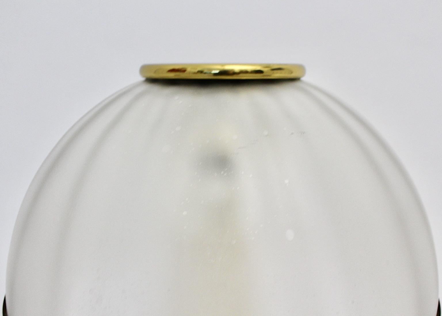 Hollywood Regency-Stil Pilz Messing Glas Tischlampe Crespi Stil 1970er Jahre Italien im Angebot 6