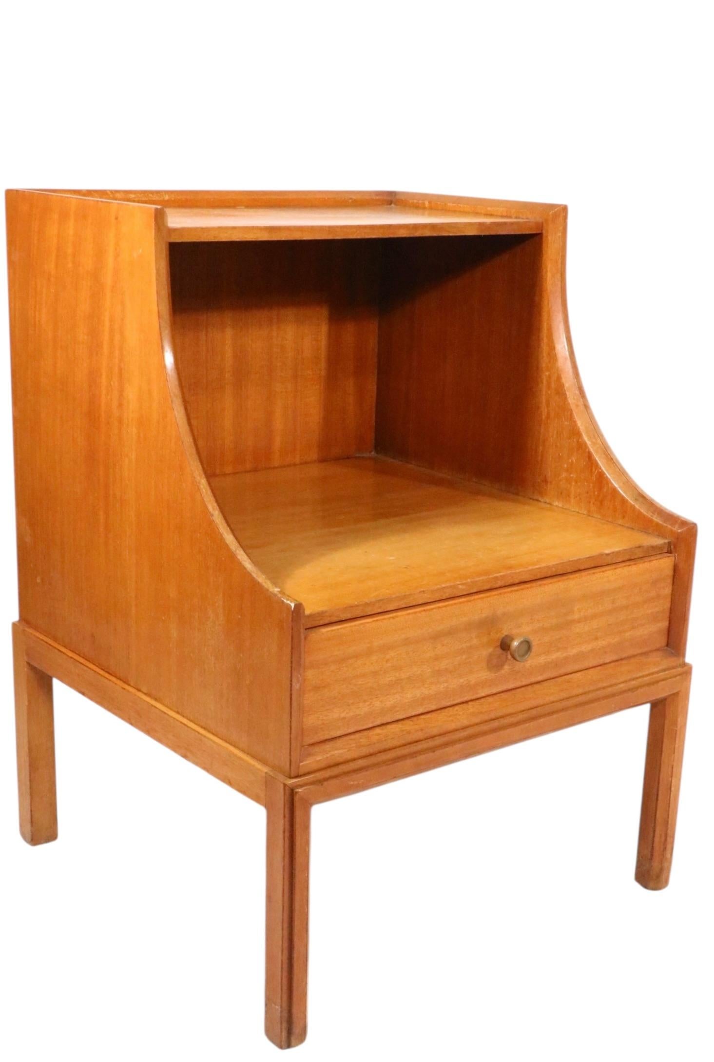 Wood Hollywood Regency Style Nightstand designed by Tommi  Parzinger for Charak For Sale