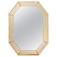 Hollywood Regency Style Octagonal Giltwood Mirror