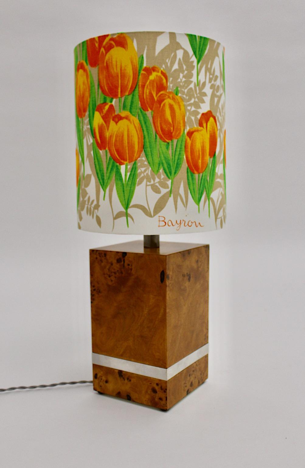 Hollywood Regency Style Orange Green Poplar Table Lamp Tommaso Barbi 1970s Italy For Sale 5