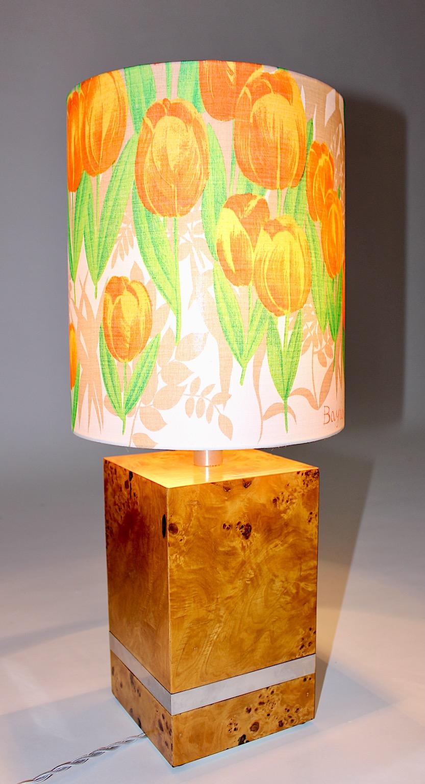 italien Lampe de bureau en peuplier orange et vert de style Hollywood Regency par Tommaso Barbi, 1970, Italie en vente