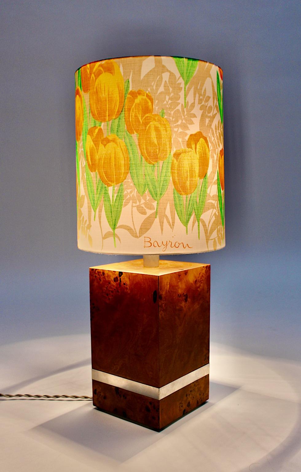 Hollywood Regency Style Orange Green Poplar Table Lamp Tommaso Barbi 1970s Italy For Sale 2