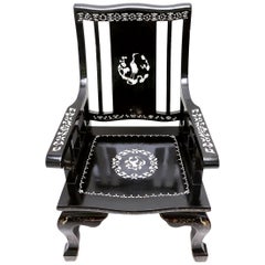 Hollywood Regency Style Oriental Inspired Armchair