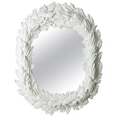 Hollywood Regency Style Oval Shaped Mirror