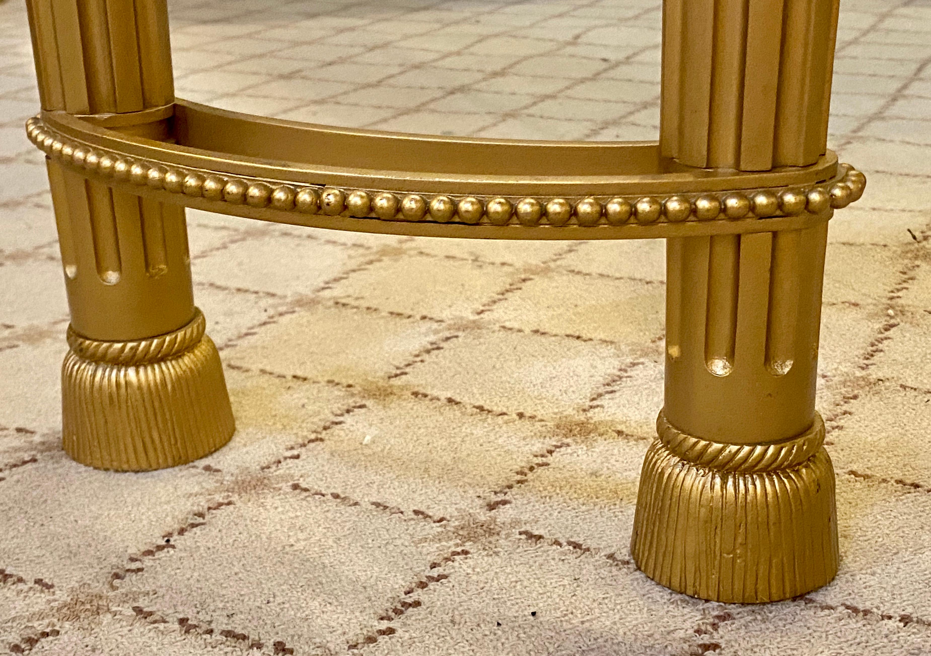 Hollywood Regency Style P.E. Guerin Coffee Table with Etched Glass Solid Bronze 6