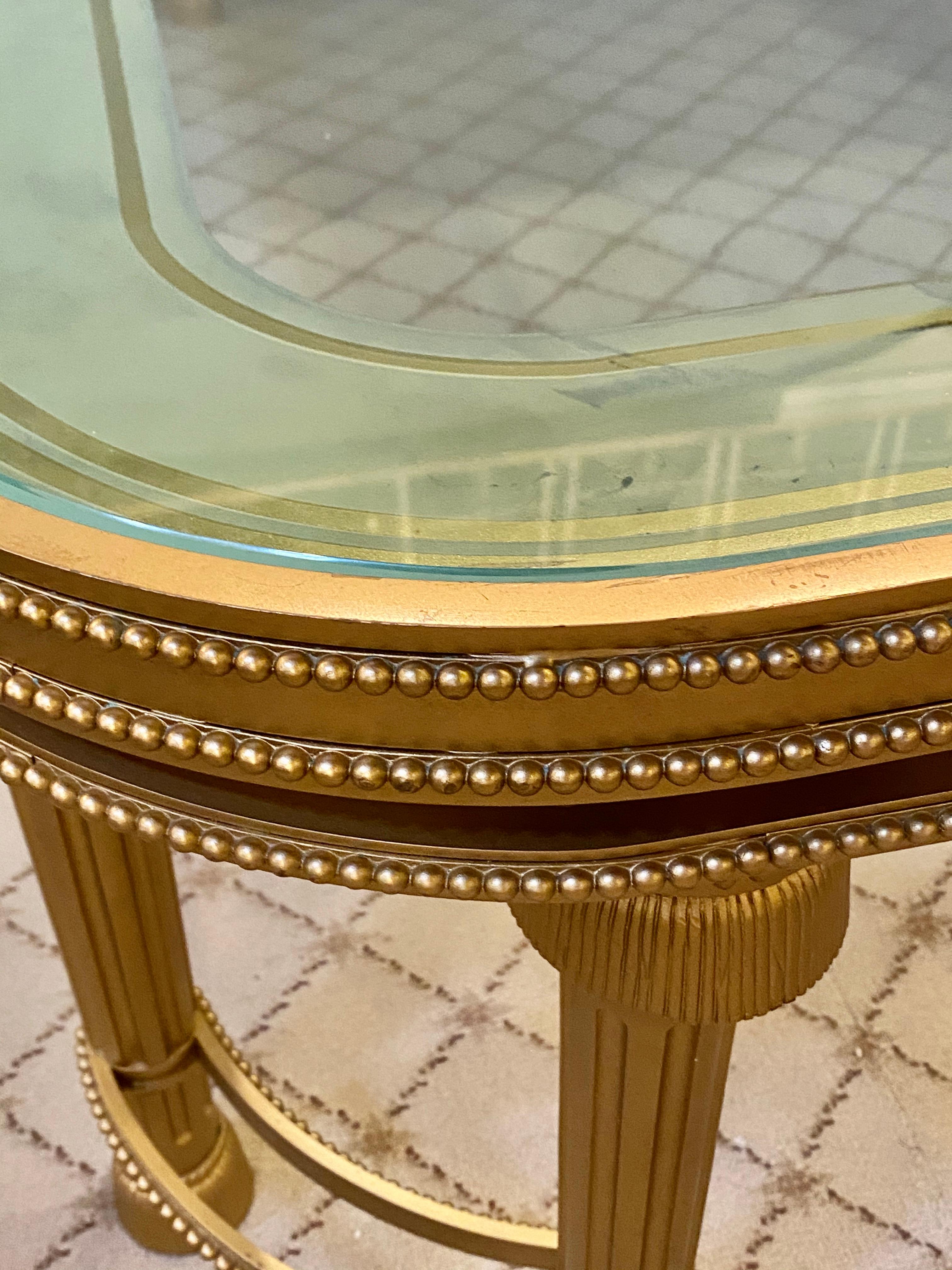 Hollywood Regency Style P.E. Guerin Coffee Table with Etched Glass Solid Bronze 11