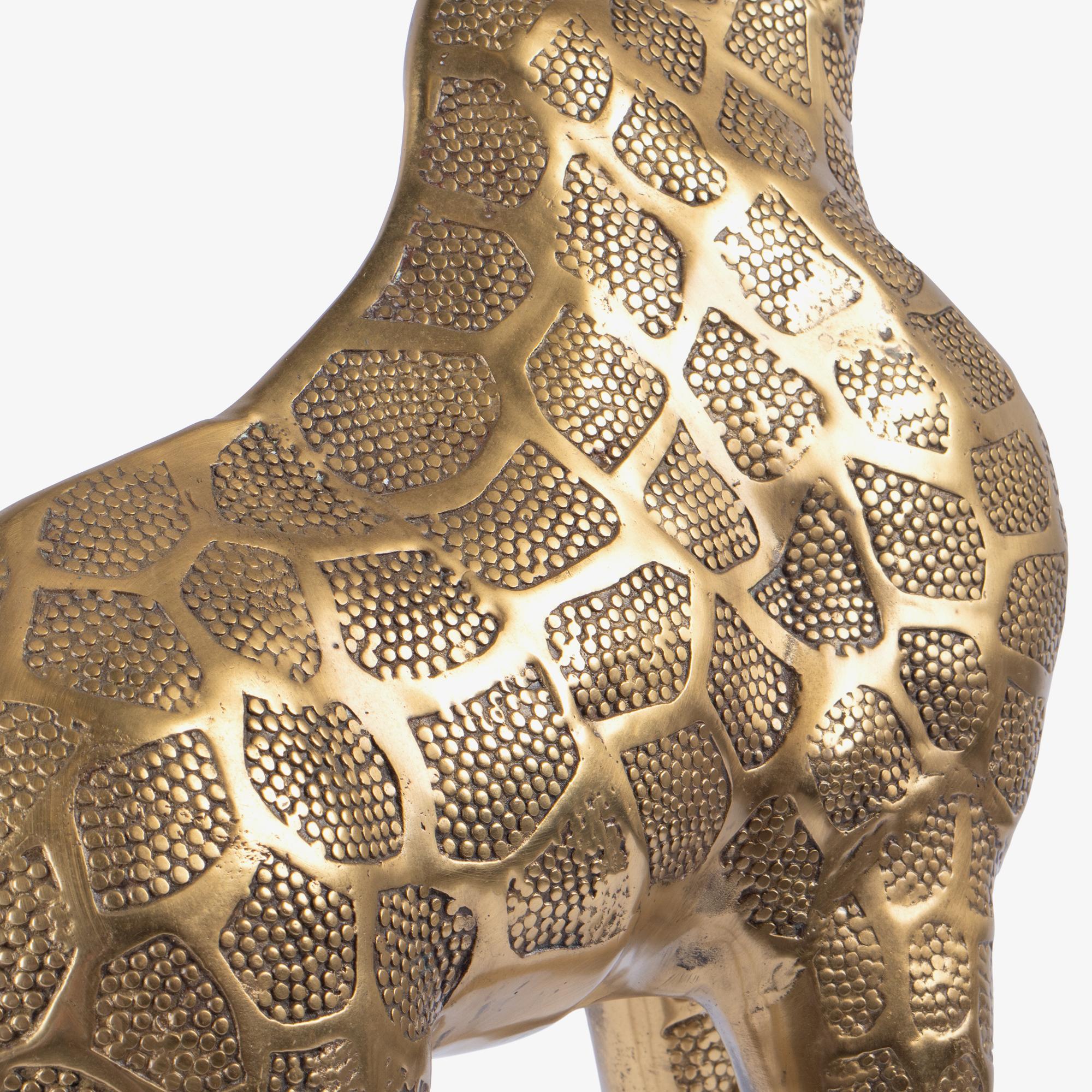 Sculture di giraffa in ottone lucido in stile Hollywood Regency, coppia in vendita 4