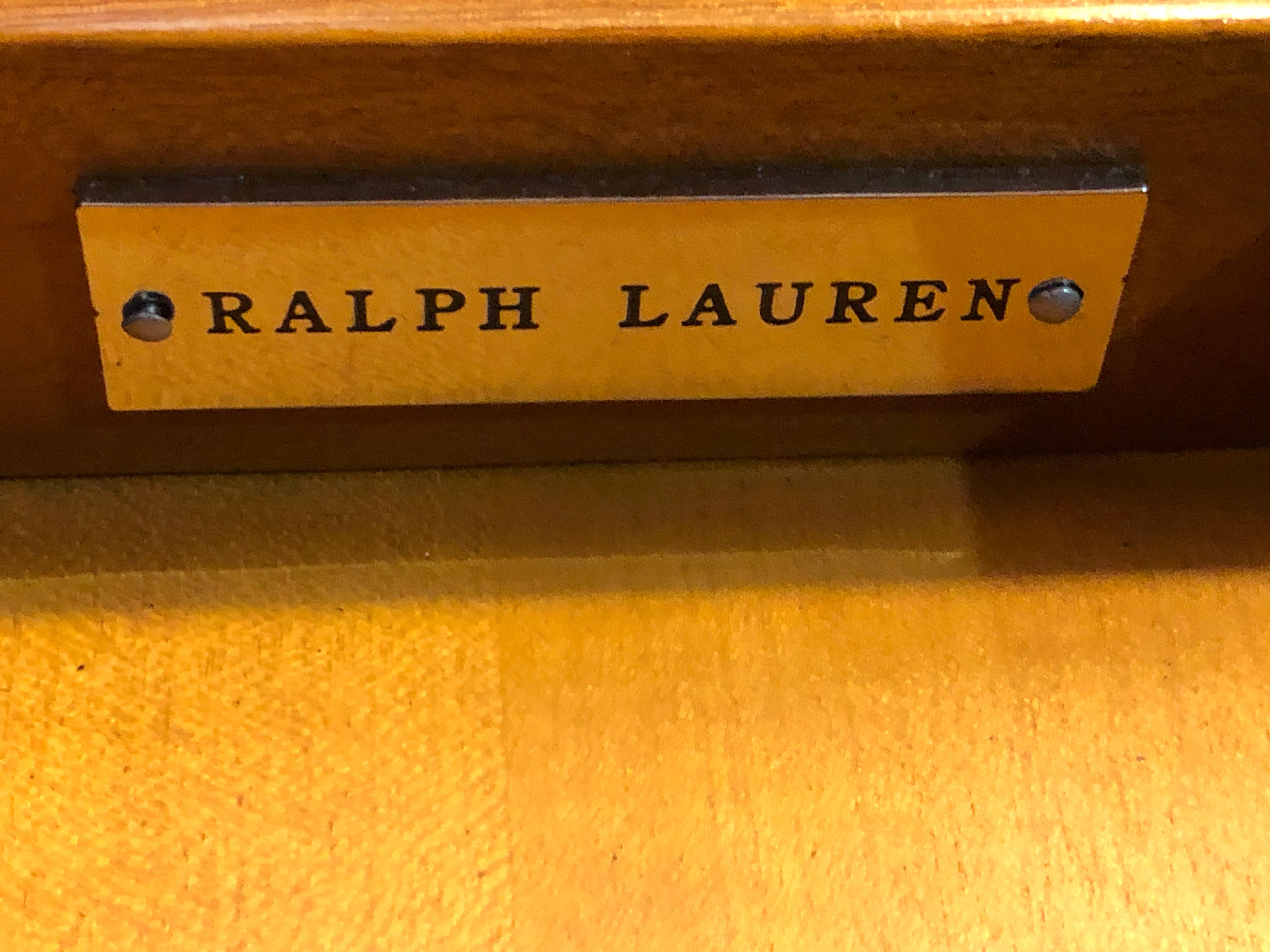 Hollywood Regency Style Ralph Lauren One Fifth Paris Ebony Chrome & Leather Desk 12