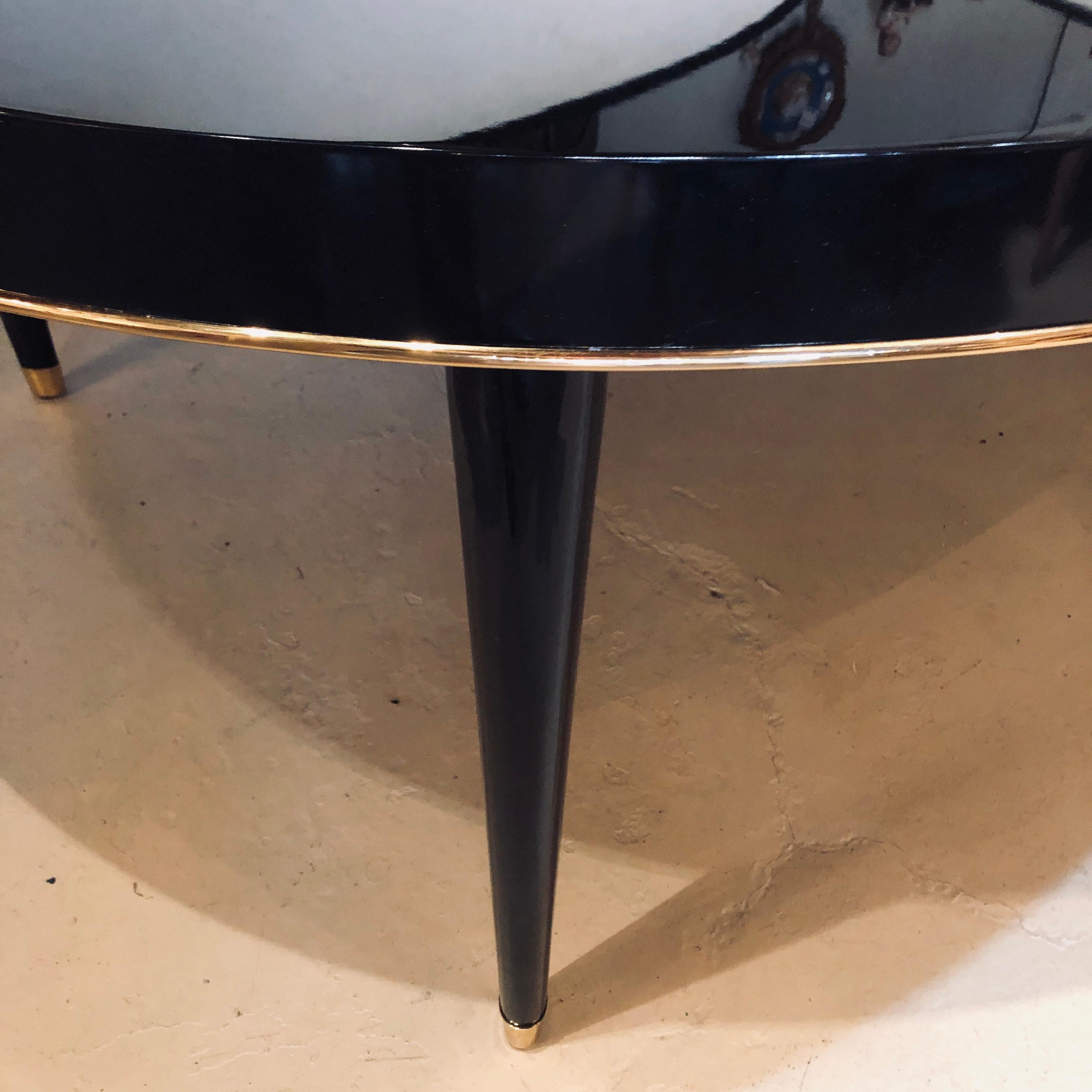 Ebony Lacquered Hollywood Regency Style Ralph Lauren Paris 1 Fifth Dining Table 1
