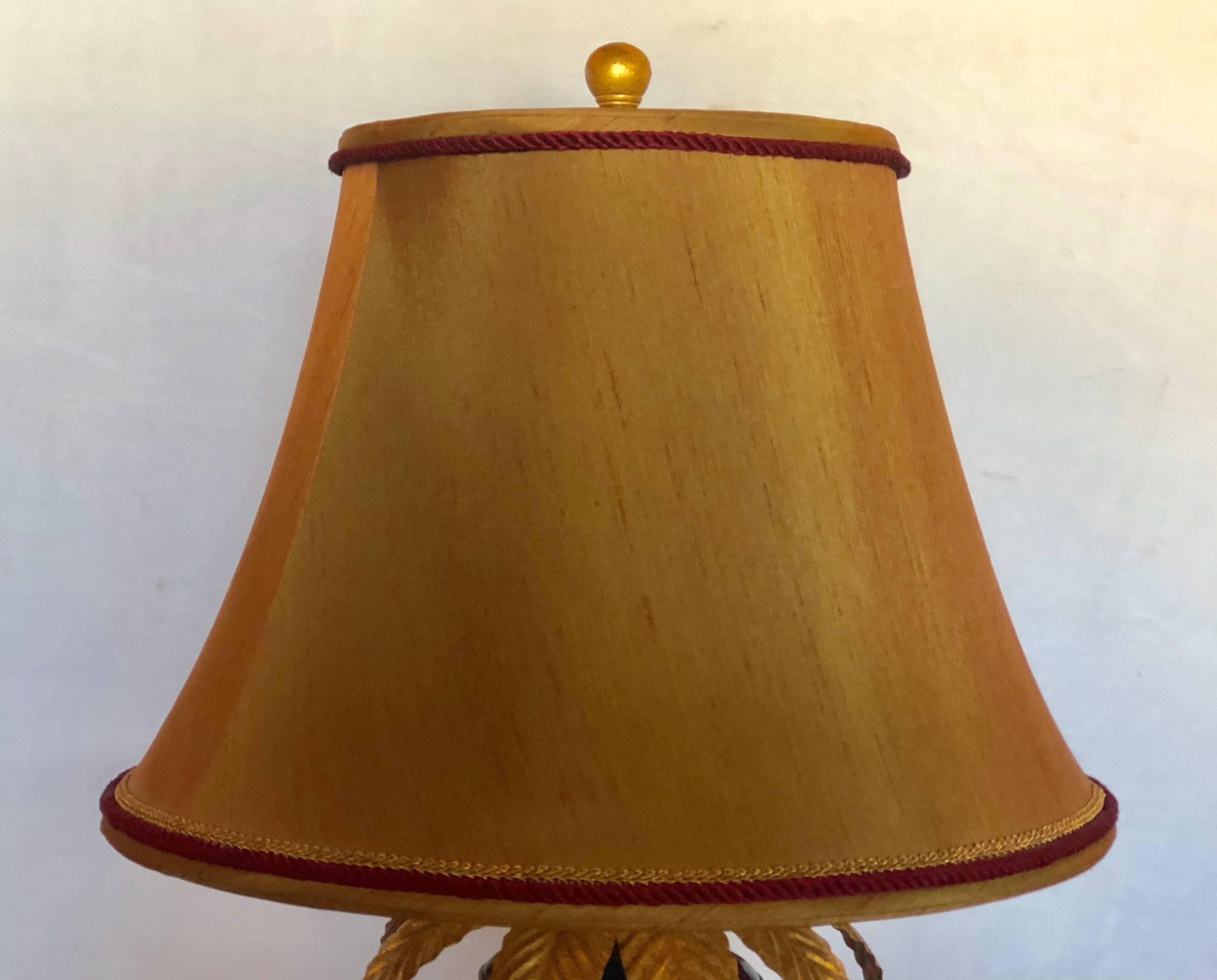 Hollywood Regency Style Ruby Red Celedon Single Large Table Lamp by F. Cooper 7