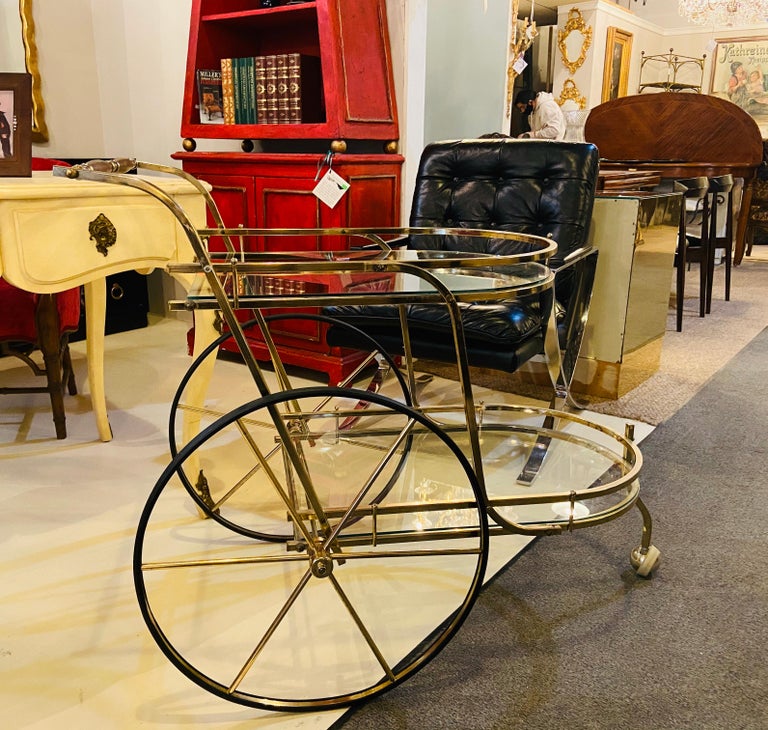 Hollywood Regency Style Serving Cart / Tea Cart For Sale at 1stdibs