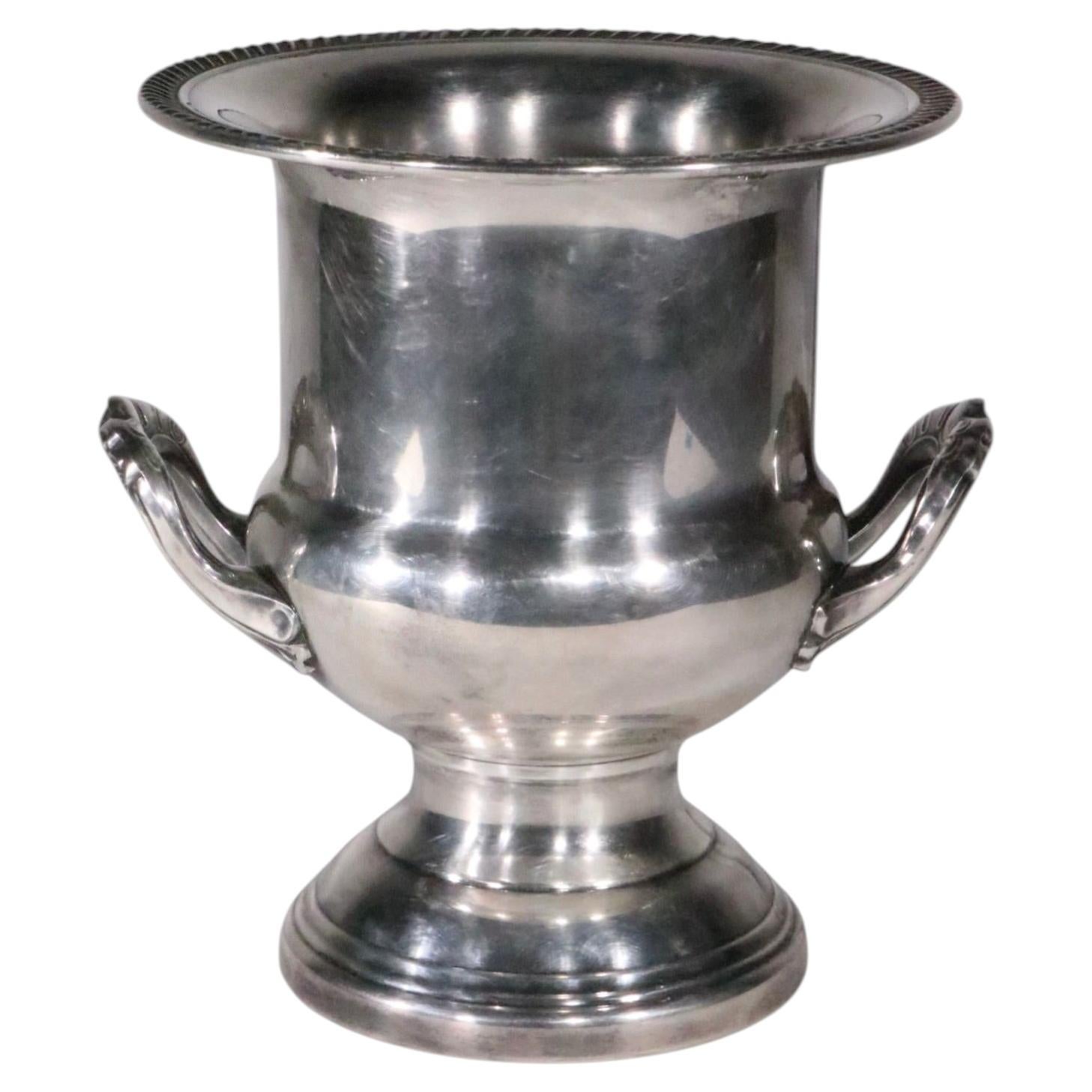 Hollywood Regency Style Silver Plate Champagne Ice Bucket