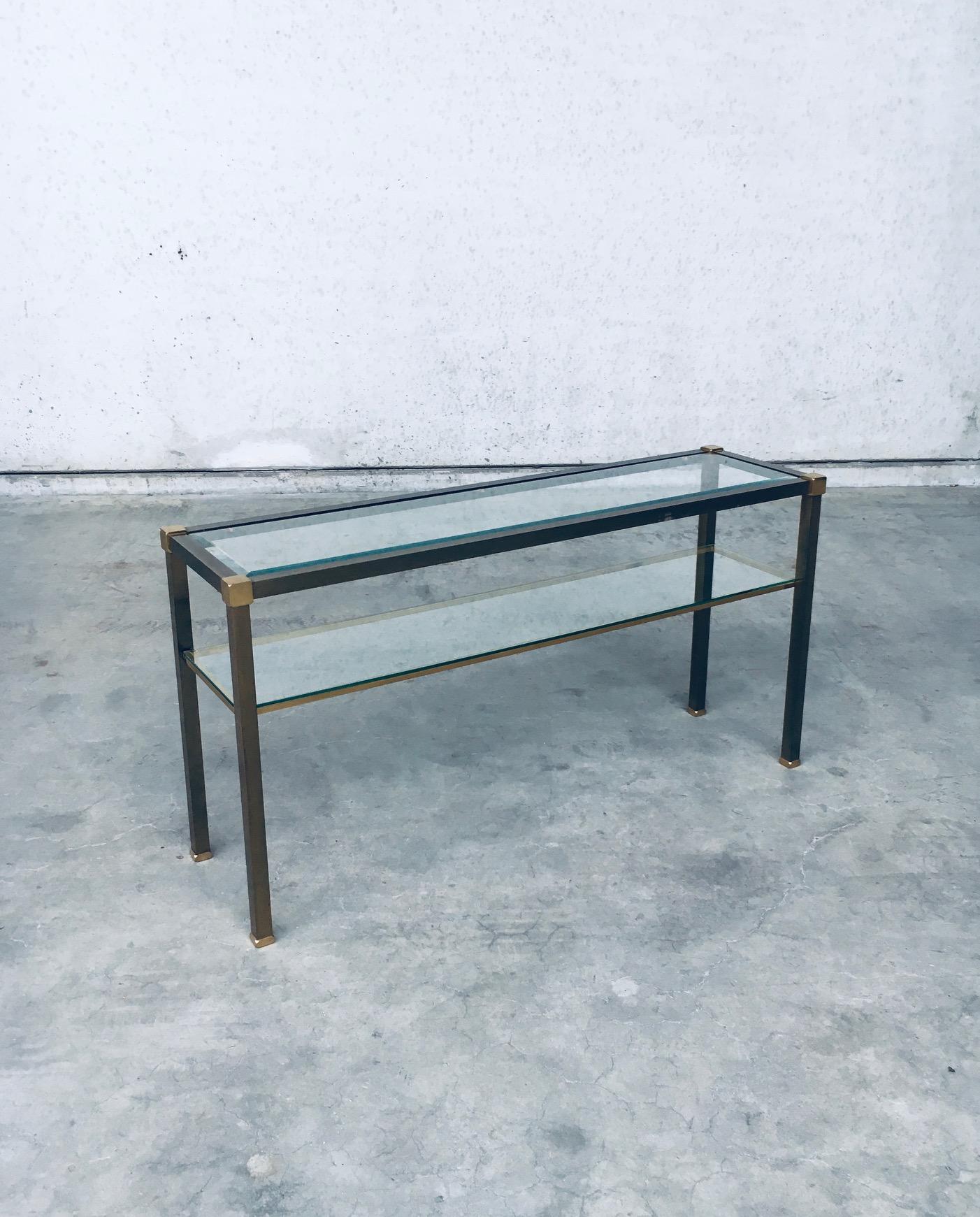 Dutch Hollywood Regency Style Slender Two Tier Console, 1970's Netherlands