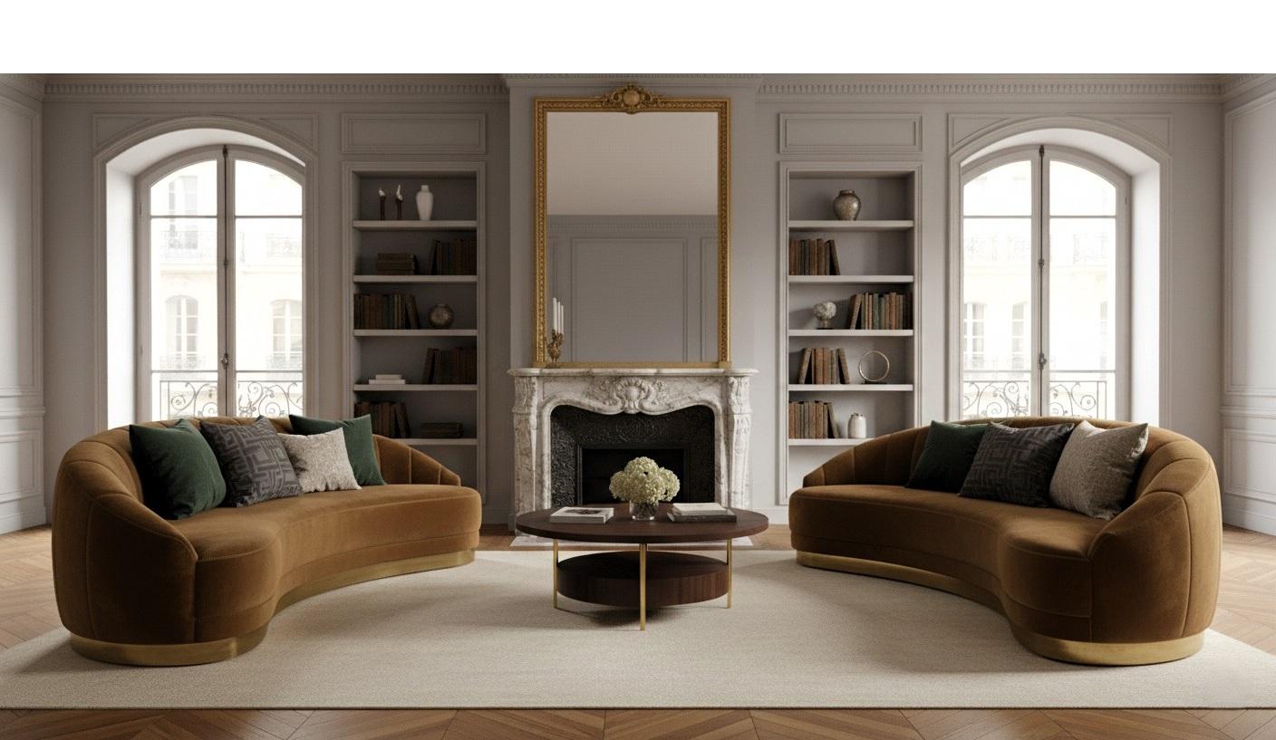 Divano in stile Hollywood Regency con silhouette curve di Mondo Design/One in vendita 6