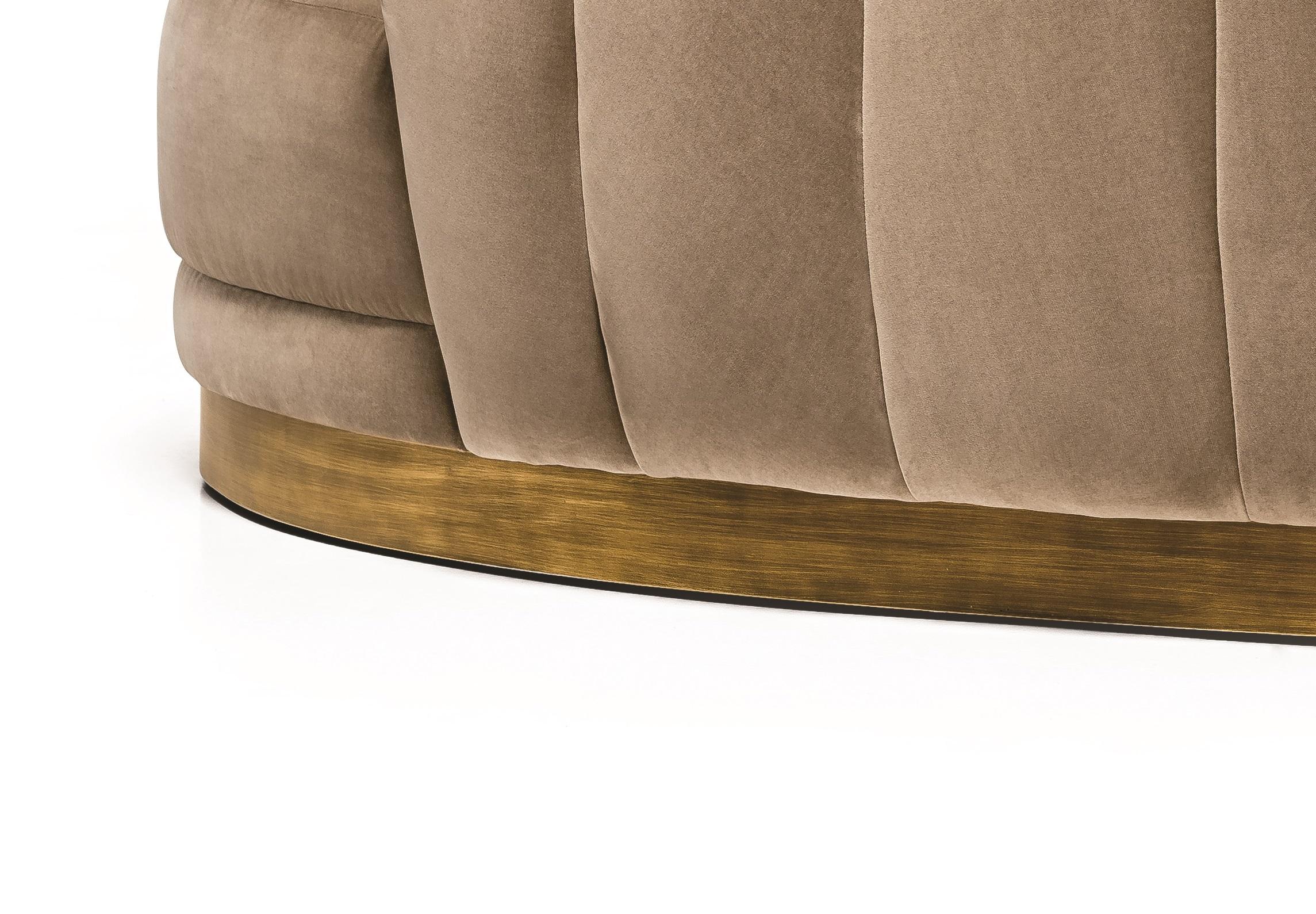 Metal Hollywood Regency Style Sofa With Curved Silhouette By Mondo Design Studio For Sale