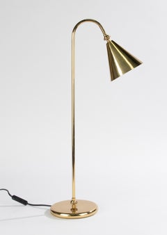 Hollywood Regency Style Table Lamp - Adjustable - Brass Colored Metal